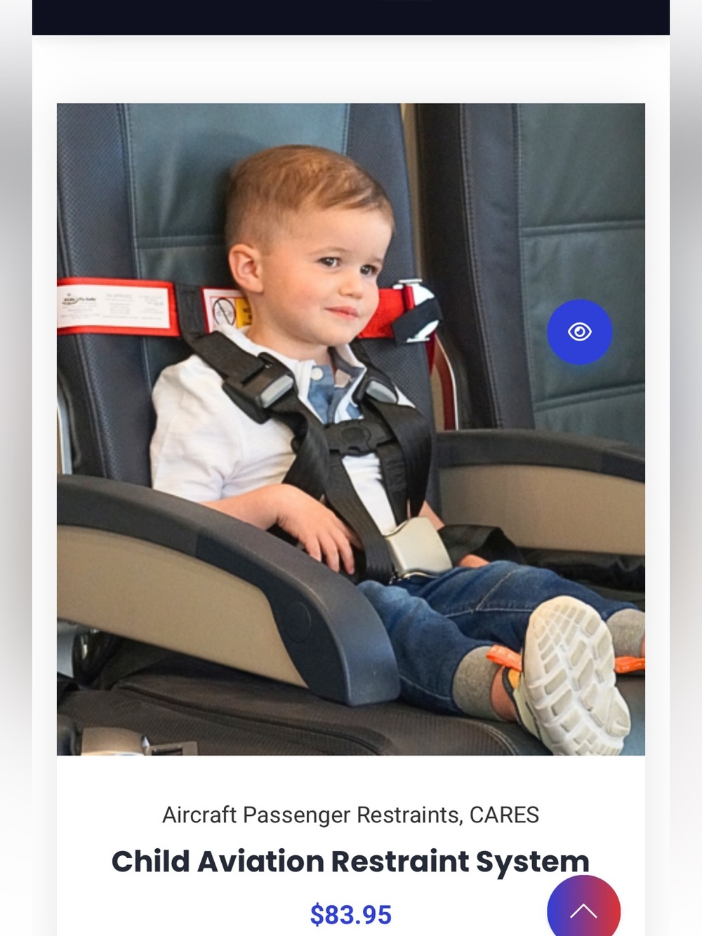 Child Aviation Restraint System (Safety Harness)